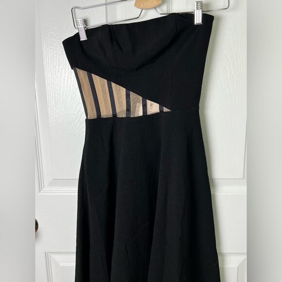 Dress The Population Womens Corset Asymmetric-Panel Strapless Anneli Dress XXS - Picture 4 of 10